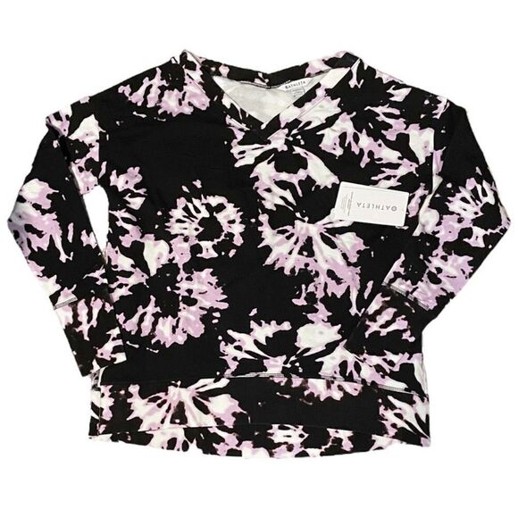 Athleta Coaster V Neck Pullover Sweatshirt Willow Elfin Purple Size Medium - Picture 2 of 5